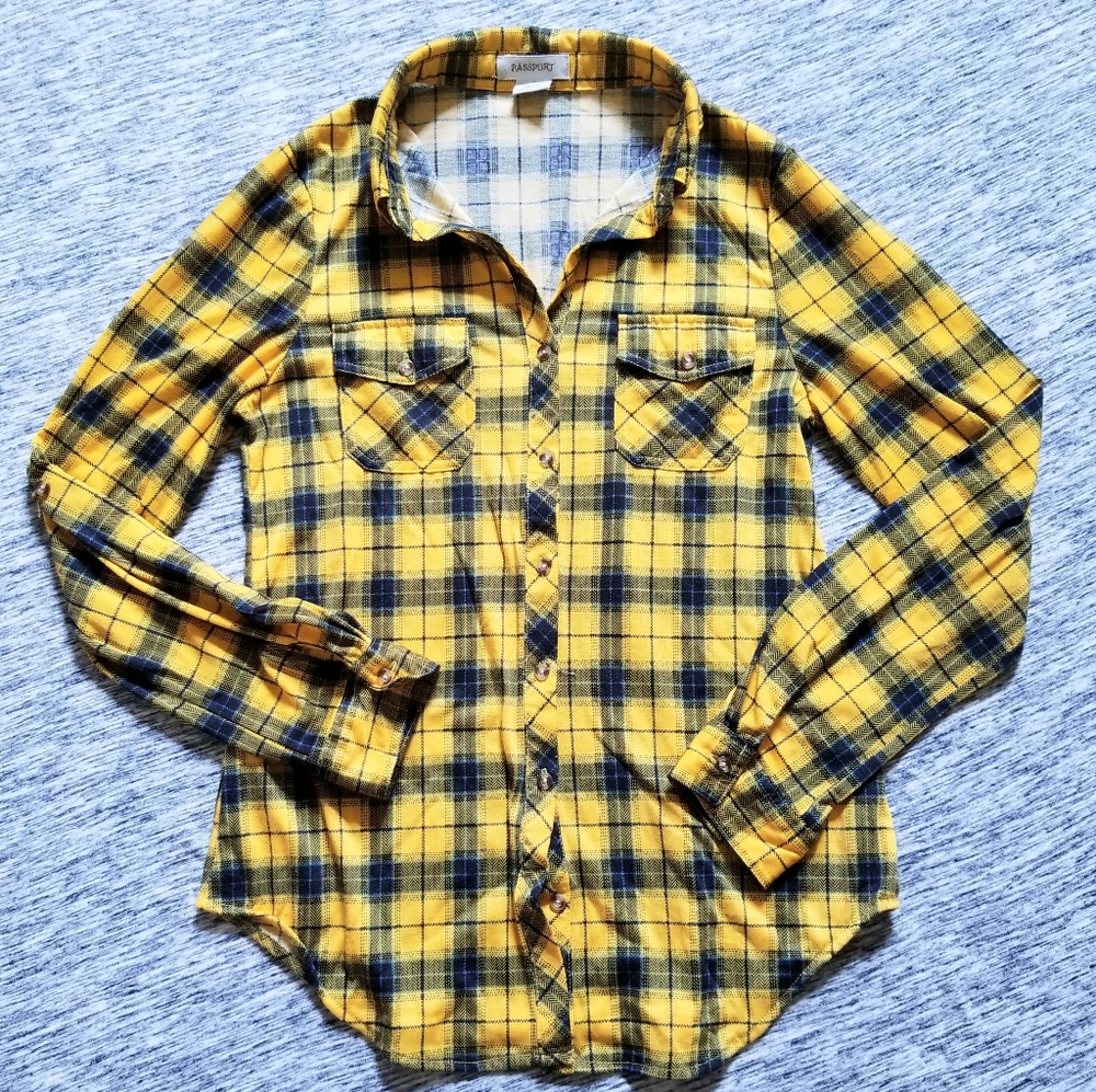 Passport Plaid Button Down Shirt